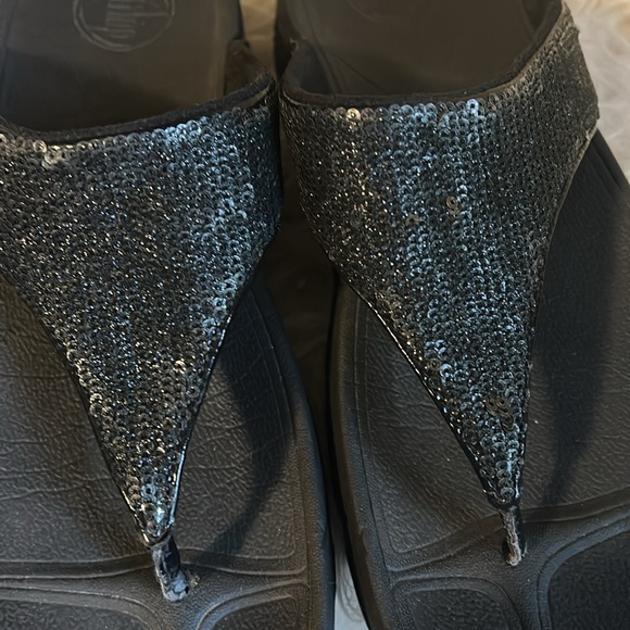 Top design FITFLOP Lulu glitter toe thong size 9 - Picture 3 of 9
